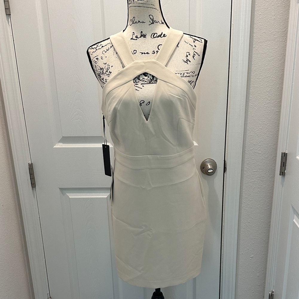 Bebe Elegant Halter Sheath Dress